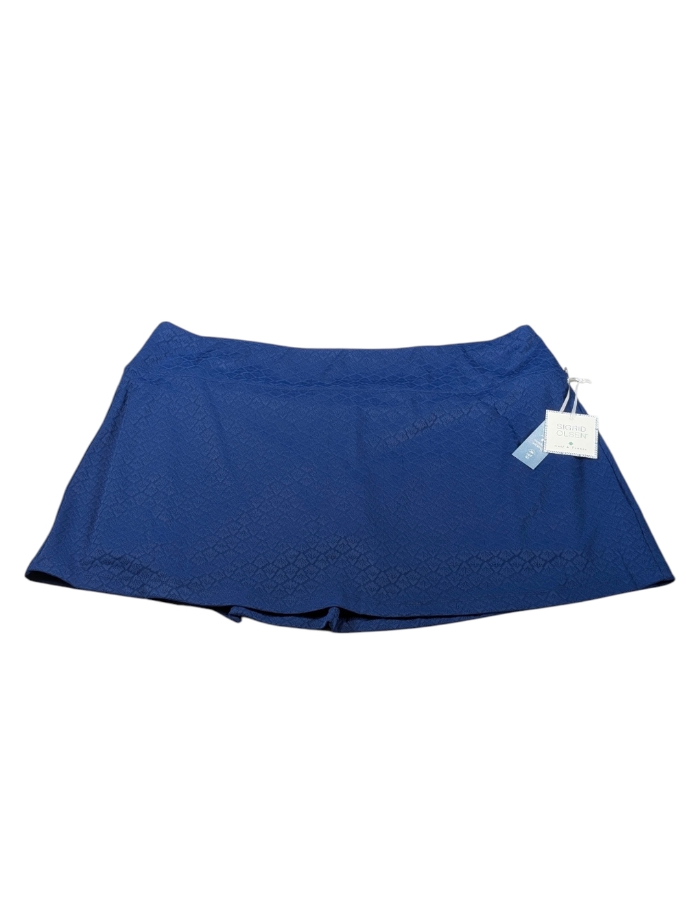 Sigrid Olsen Blue Jacquard Knit Golf Tennis Skort Size XL